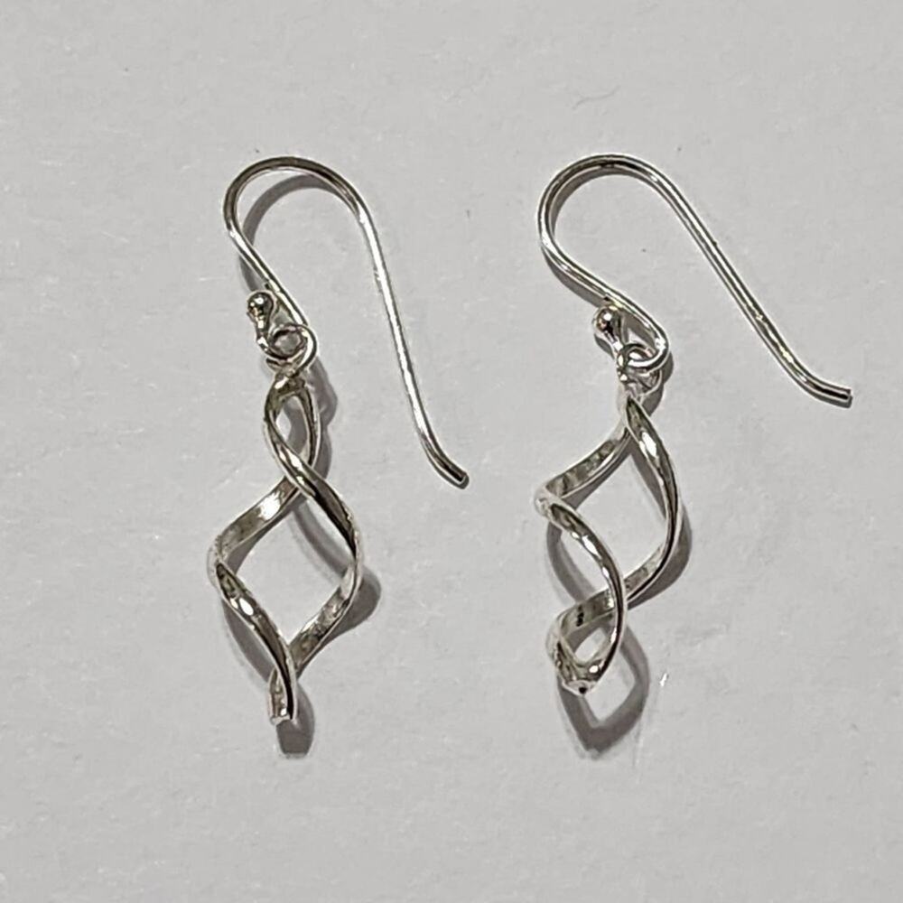 Sterling silver stamped 925 swirl earrings